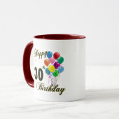 Happy 30th Birthday Gifts en Birthday Apparel Mok (Voorkant links)