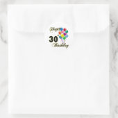 Happy 30th Birthday Gifts en Birthday Apparel Ronde Sticker (Tas)