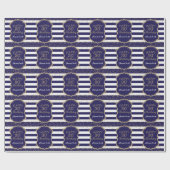 Happy 30th Birthday Gold Glitter en Navy Blue Cadeaupapier (Vlak)