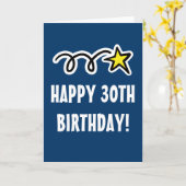 Happy 30th Birthday Kaart voor mannen en vrouwen (Gele Bloem)