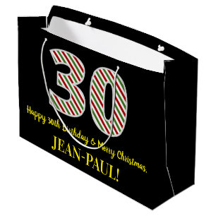 Happy 30th Birthday & Merry Kerstmis, aangepaste n Groot Cadeauzakje
