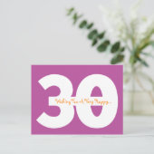 Happy 30th Birthday Milestone Briefkaarten in het  (Staand voorkant)