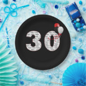 Happy 30th Birthday op zwart papier Bord (Feest)