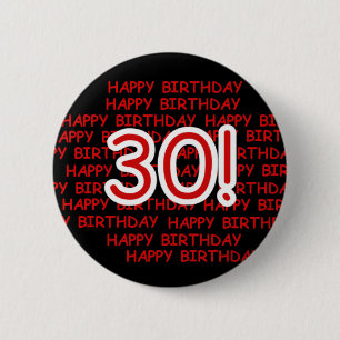Happy 30th Birthday Ronde Button 5,7 Cm
