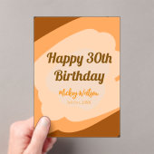 Happy 30th birthday rustic wooden Halloween fall b Acryl Uitnodigingen (Insitu (Draagbaar))