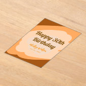 Happy 30th birthday rustic wooden Halloween fall b Acryl Uitnodigingen (Laagn)