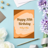 Happy 30th birthday rustic wooden Halloween fall b Acryl Uitnodigingen (Insitu (Huwelijk))