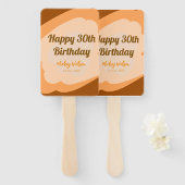 Happy 30th birthday rustic wooden Halloween fall b Handwaaier (Voorkant en achterkant)