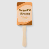 Happy 30th birthday rustic wooden Halloween fall b Handwaaier (Achterkant)