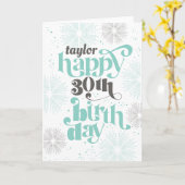 Happy 30th Birthday  Wenskaart Kaart (Gele Bloem)