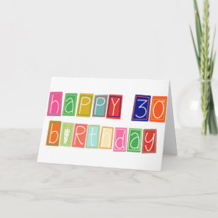 Happy 30th Birthday Wenskaart Kaart