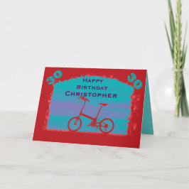 Happy 30th Birthday Wenskaart, Red Bicycle Kaart