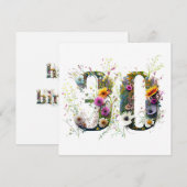 Happy 30th Birthday Wildflowers Happy Birthday (Voorkant / Achterkant)