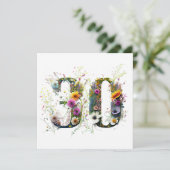 Happy 30th Birthday Wildflowers Happy Birthday (Staand voorkant)