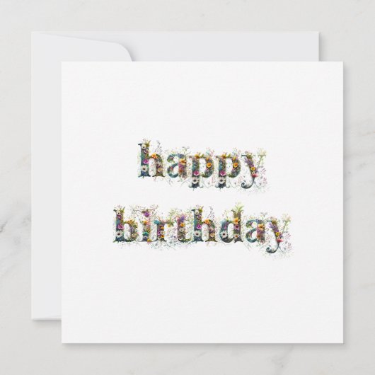 Happy 30th Birthday Wildflowers Happy Birthday (Achterkant)