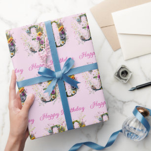 Happy 30th Birthday Wildflowers Happy Birthday Cadeaupapier