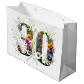 Happy 30th Birthday Wildflowers Happy Birthday Groot Cadeauzakje (Achterkant Gekanteld)