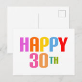 Happy 30th briefkaart (Voorkant / Achterkant)