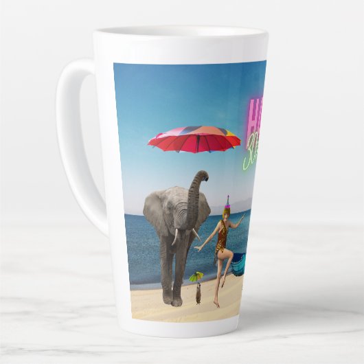 Happy 30th Fun & Funky Birthday Latte Mok (Linkerhoek)