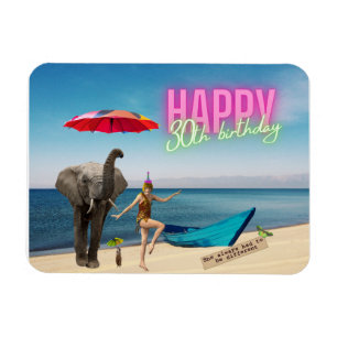 Happy 30th Fun & Funky Birthday Magneet