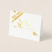 Happy 30th Jubileum Mod Birds Folie Kaarten (Voorkant)