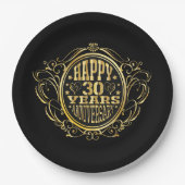 Happy 30th Jubileum party Papieren Bordje (Voorkant)