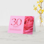 Happy 30th Jubileum rozen Kaart (Gele Bloem)