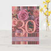 Happy 30th Jubileum rozen Kaart (Gele Bloem)