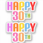 Happy 30th sticker (Voorkant)