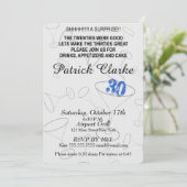 Happy 30th Surprise Birthday Martini Theme Party Kaart (Staand voorkant)