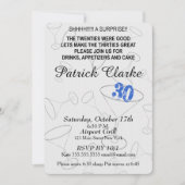 Happy 30th Surprise Birthday Martini Theme Party Kaart (Voorkant)