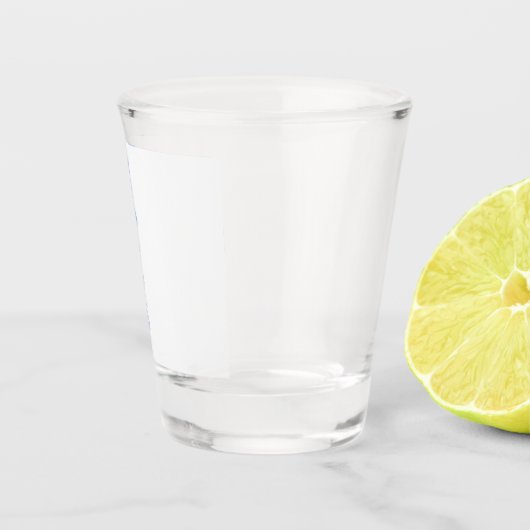 Happy 30th wedding anniversary silver blue glitter shot glas (Rechts)