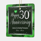 Happy 30th Wedding Jubileum foto Keramisch Ornament (Links)