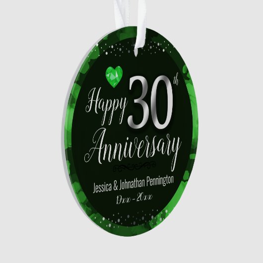 Happy 30th Wedding Jubileum Ornament (voorkant)