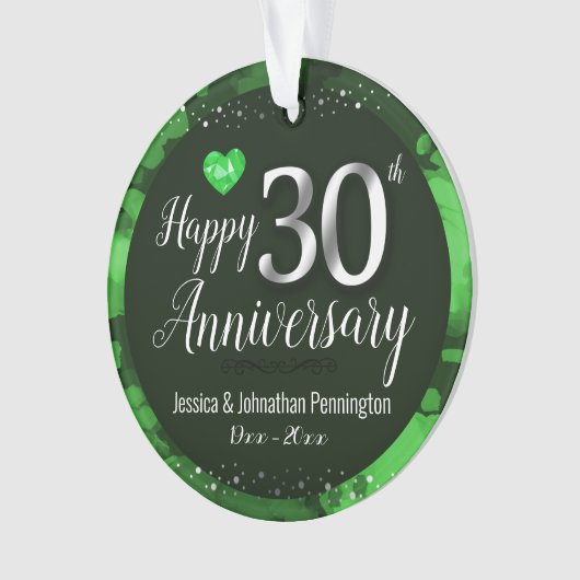 Happy 30th Wedding Jubileum Ornament (voorkant)