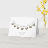 Happy 30th Wedding Jubileum parel hart kaart (Gele Bloem)