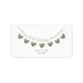 Happy 30th Wedding Jubileum parellabel Etiket (Voorkant)