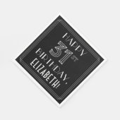 HAPPY 31ST BIRTHDAY; Art Deco Style; aangepaste na Servet (Hoek)