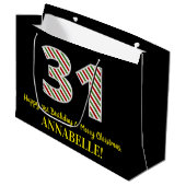 Happy 31st verjaardag & prettige kerst, aangepaste groot cadeauzakje (Voorkant Gekanteld)