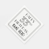 HAPPY 33RD BIRTHDAY; Art Deco Style; aangepaste na Servet (Hoek)