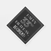 HAPPY 33RD BIRTHDAY; Art Deco Style; aangepaste na Servet (Hoek)