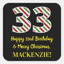 Happy 33rd Birthday & Merry Kerstmis, aangepaste n