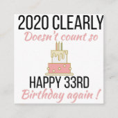 Happy 34th Birthday, Funny 34th verjaardagskaart Informatiekaartje (Voorkant)