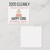 Happy 34th Birthday, Funny 34th verjaardagskaart Informatiekaartje (Voorkant / Achterkant)