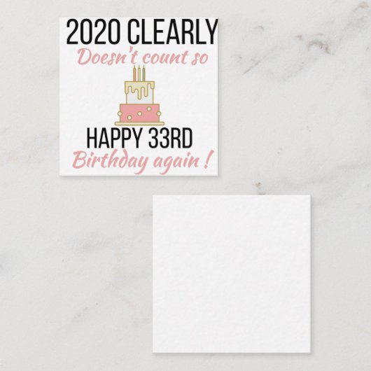 Happy 34th Birthday, Funny 34th verjaardagskaart Informatiekaartje (Voorkant / Achterkant)