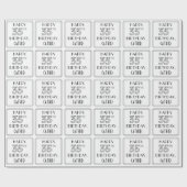 HAPPY 35TH BIRTHDAY; Art Deco Style; aangepaste na Cadeaupapier (Vlak)