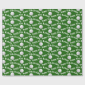 Happy 35th Birthday golfballen Cadeaupapier (Vlak)