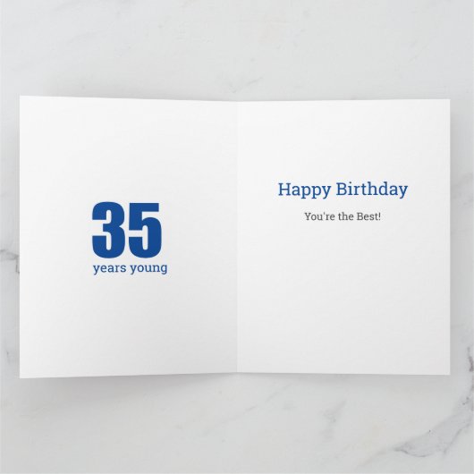 Happy 35th Birthday Husband 35 Photo Collage Kaart (Binnen)