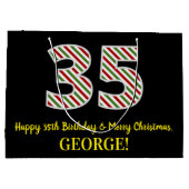 Happy 35th Birthday & Merry Kerstmis, aangepaste n Groot Cadeauzakje (Achterkant)