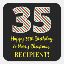 Happy 35th Birthday & Merry Kerstmis, aangepaste n